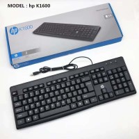 Product details of Hp K1600 Keyboard | Wired Keyboard Black Standard 104-key layout Ergonomically streamlined design Slim Ultra compact keyboard Thin border holistic design Colour: Black